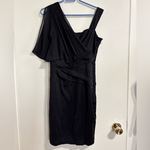 ✨🖤 Le Château Black One-Shoulder Cocktail Dress 🖤 - Picture 1 of 4